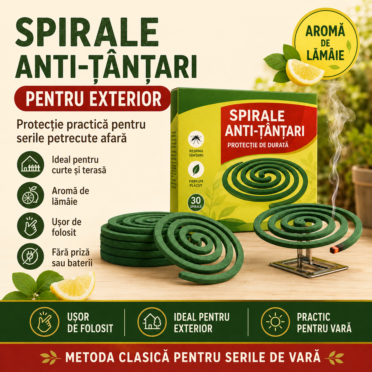 Pachet de Vară cu Spirale Anti-Țânțari