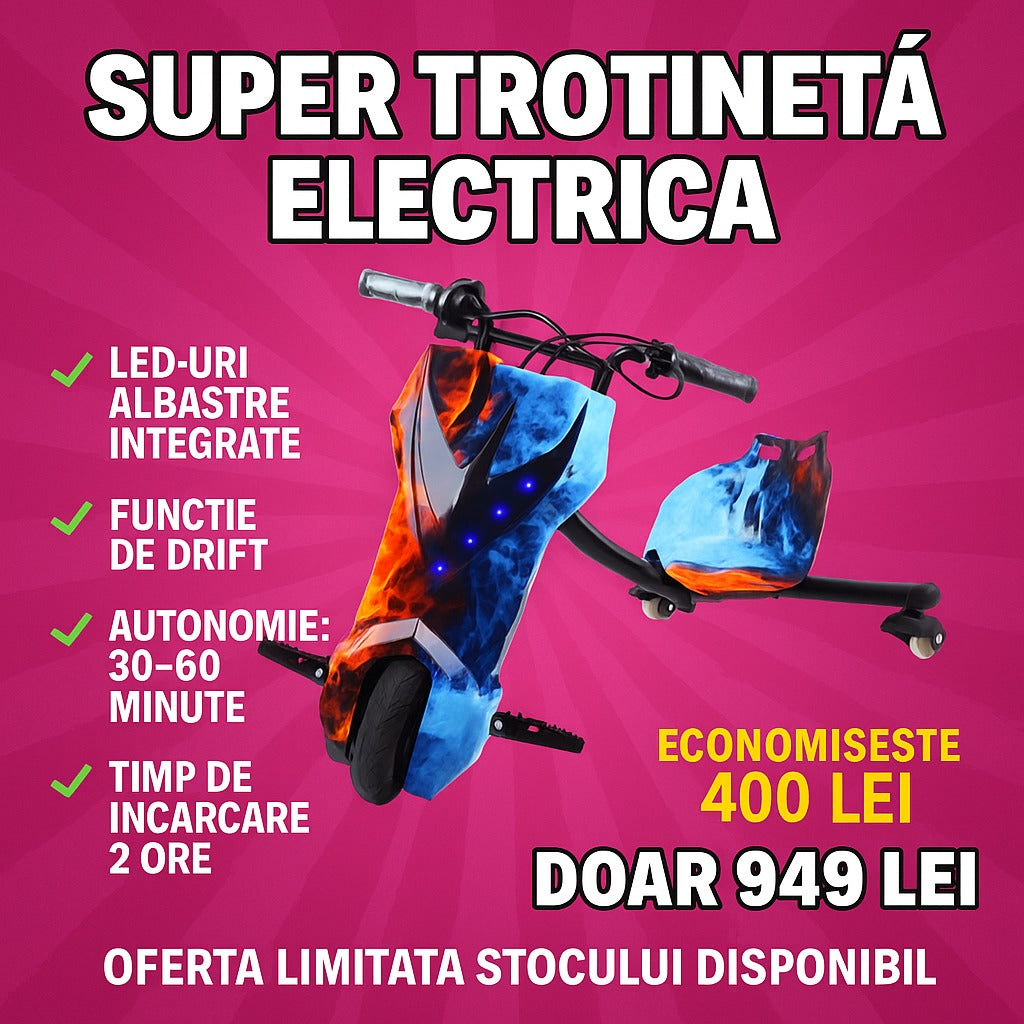 Tricicleta electrica Drift pentru copii