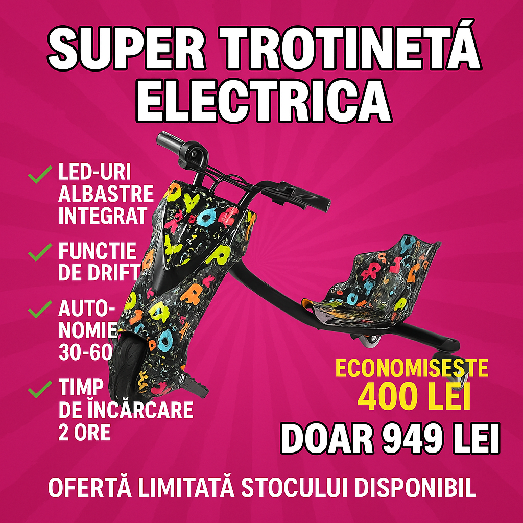 Tricicleta electrica Drift pentru copii