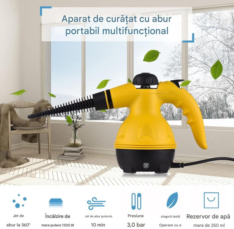 Aparat de Curăţare cu abur 4 în 1 (podele, rosturi, canapele, bucătărie/baie)