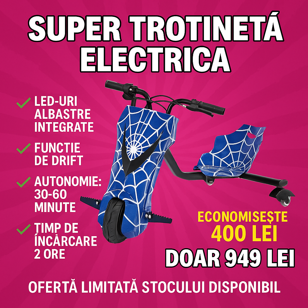 Tricicleta electrica Drift pentru copii