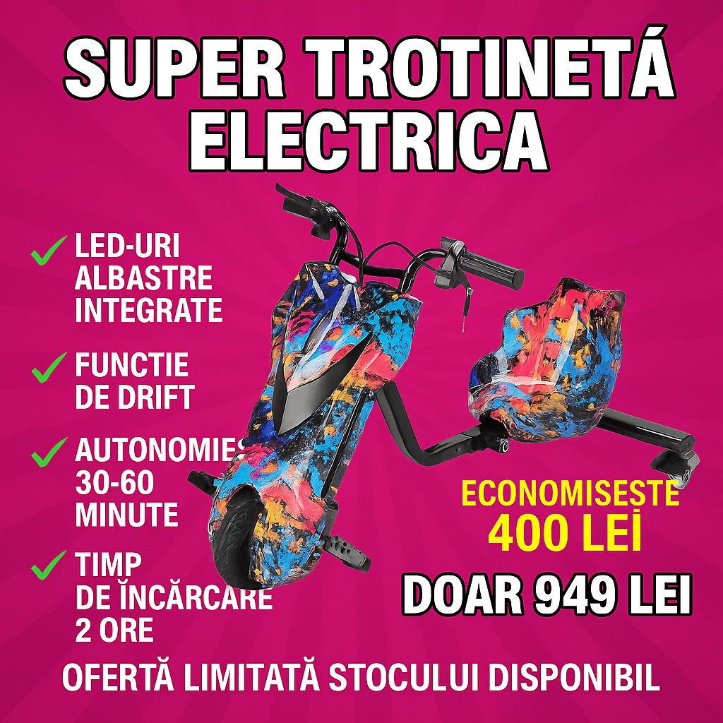 Tricicleta electrica Drift pentru copii