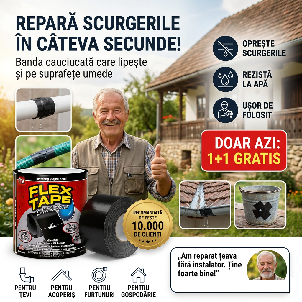 Bandă Reparatoare Instant Anti-Scurgeri