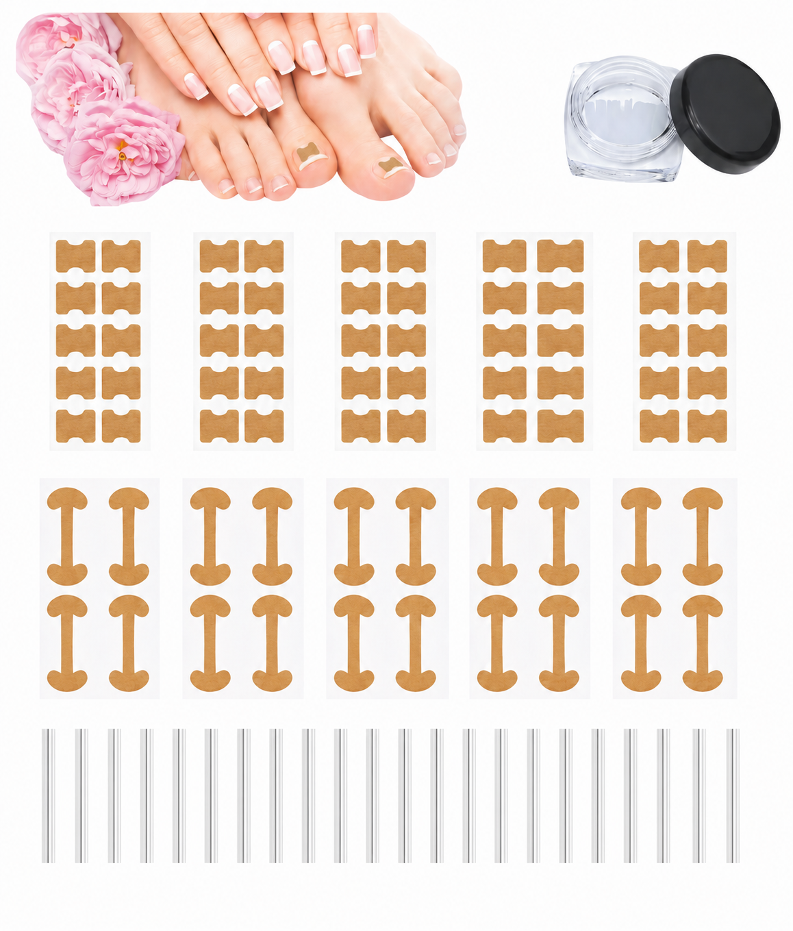 Set complet 40 piese pentru corectarea unghiilor încarnate