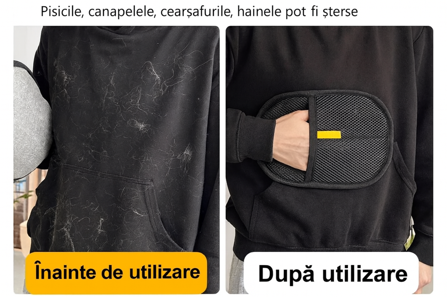 Mănuşă pentru păr de animale şi scame 1+1 GRATIS