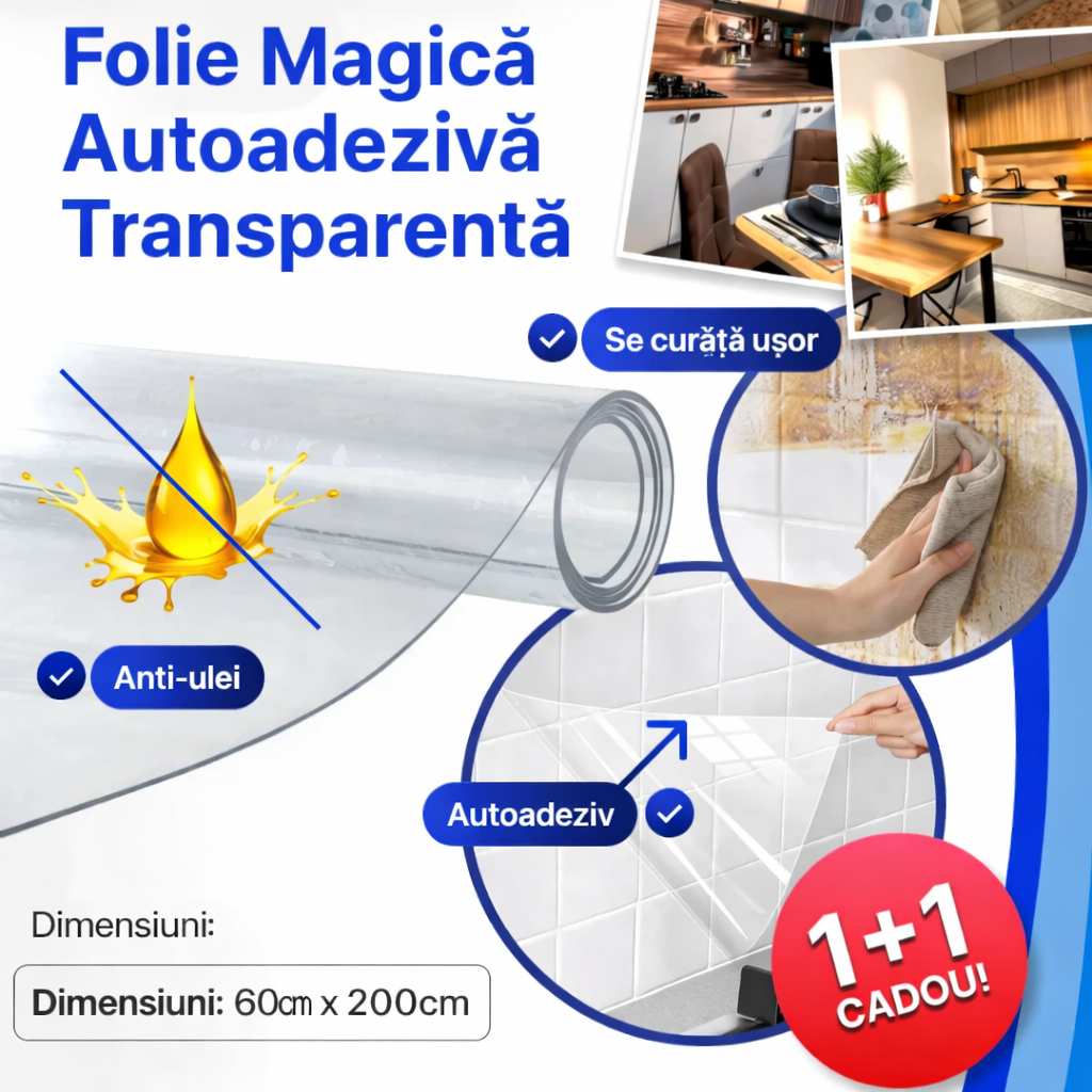 FOLIE PROTECTIE AUTOADEZIVA 1+1 GRATUIT