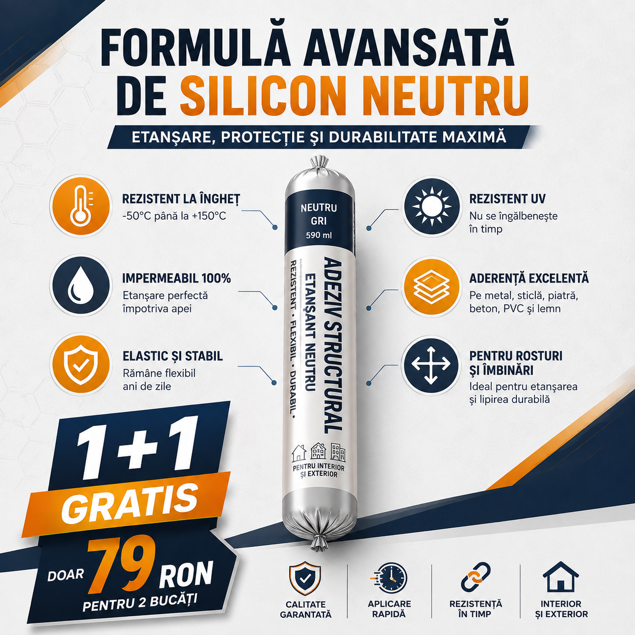 Adeziv Structural pentru Etanșare FixPro 1+1 Gratuit