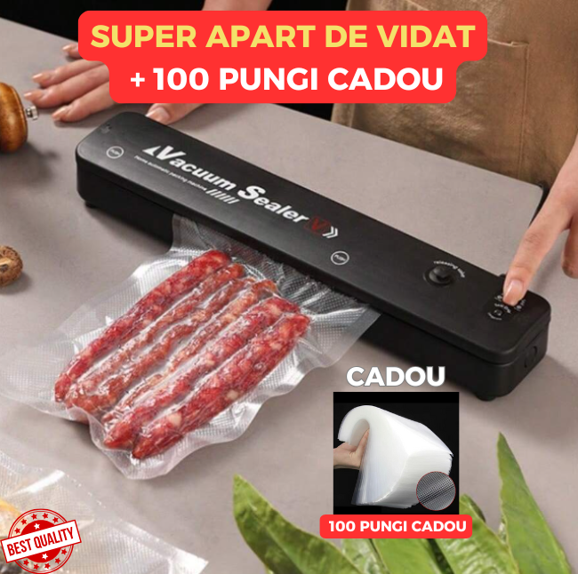 Super Aparat de Vidat si Sigilat (+100 Pungi Cadou)