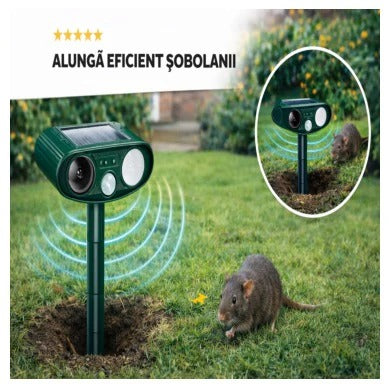 Aparat ultrasonic solar pentru daunatori 50 m²
