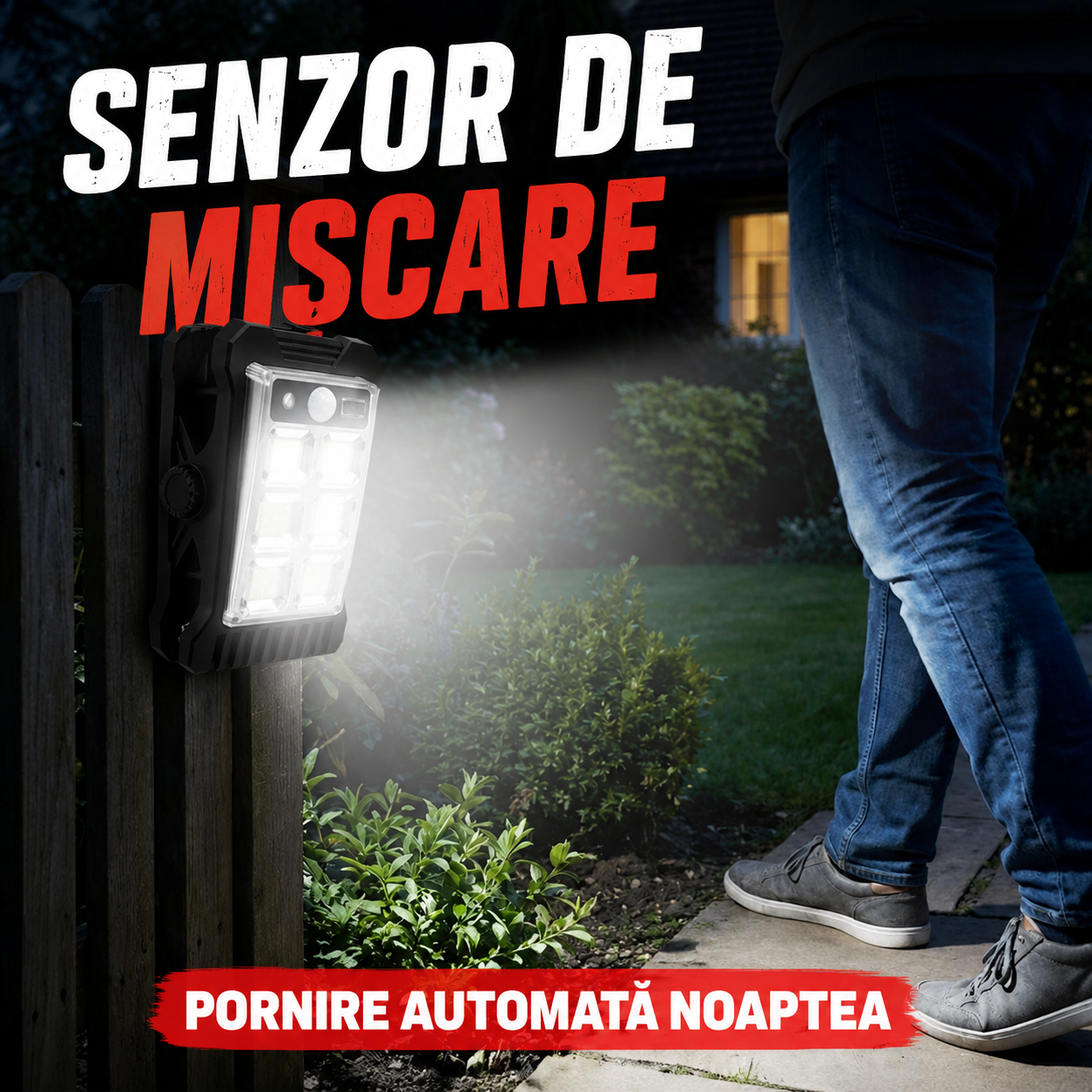 Lampă Solară Portabilă cu Clips