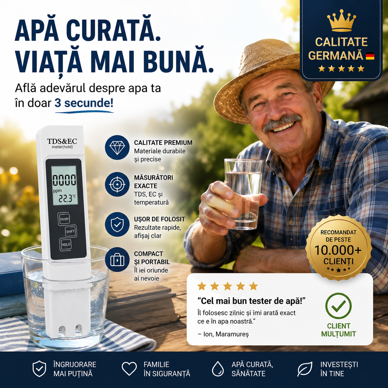 Tester de Apă AquaCheck