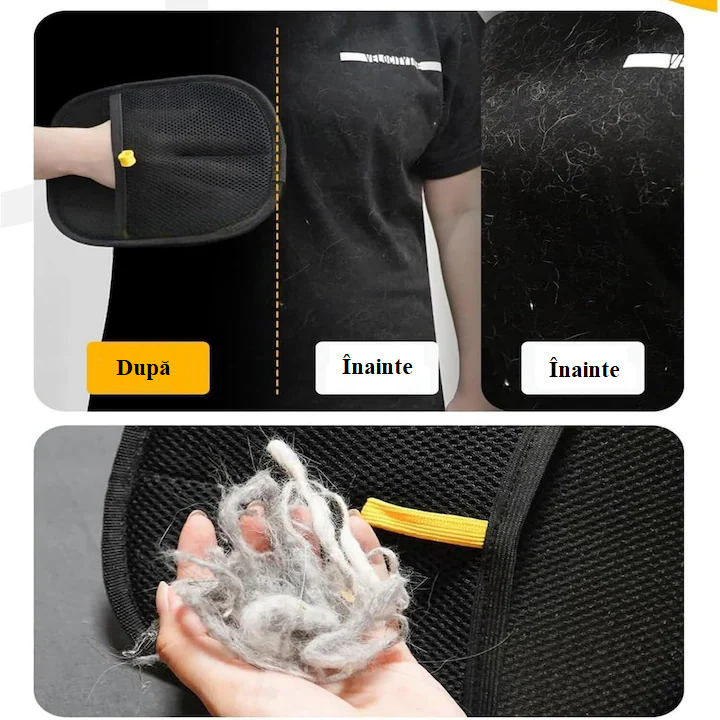 Mănuşă pentru păr de animale şi scame 1+1 GRATIS